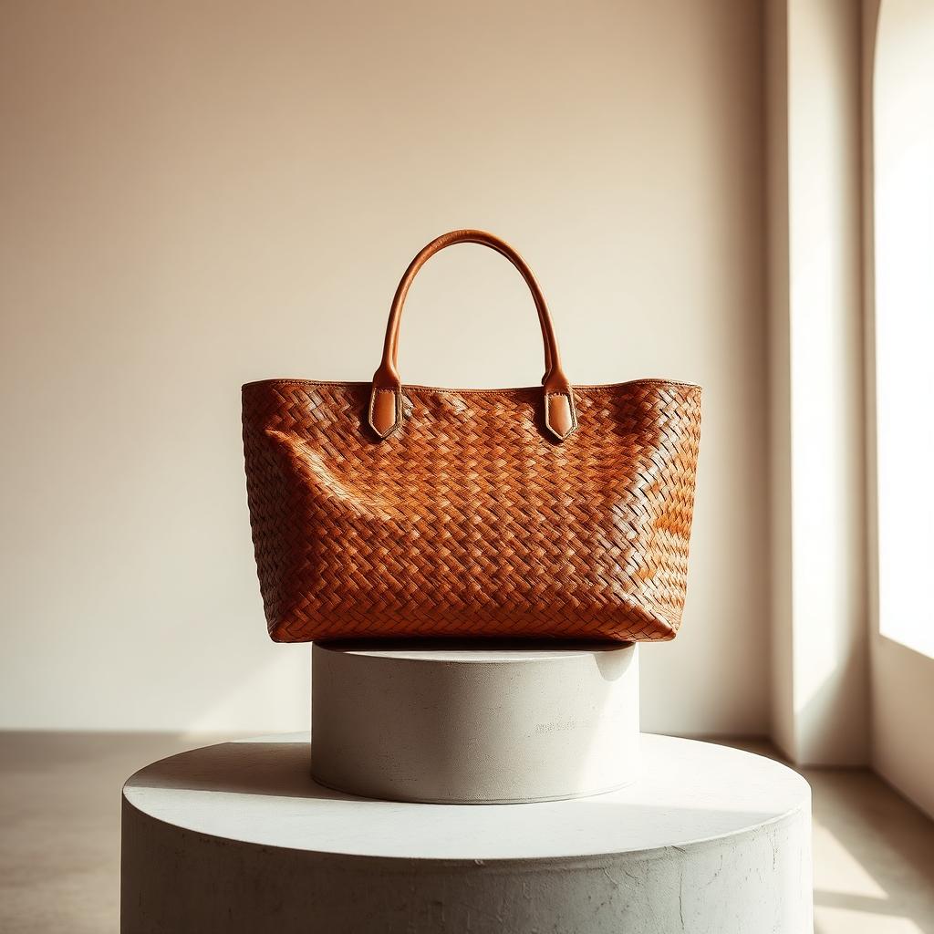 Intrecciato — woven leather, no logo needed.