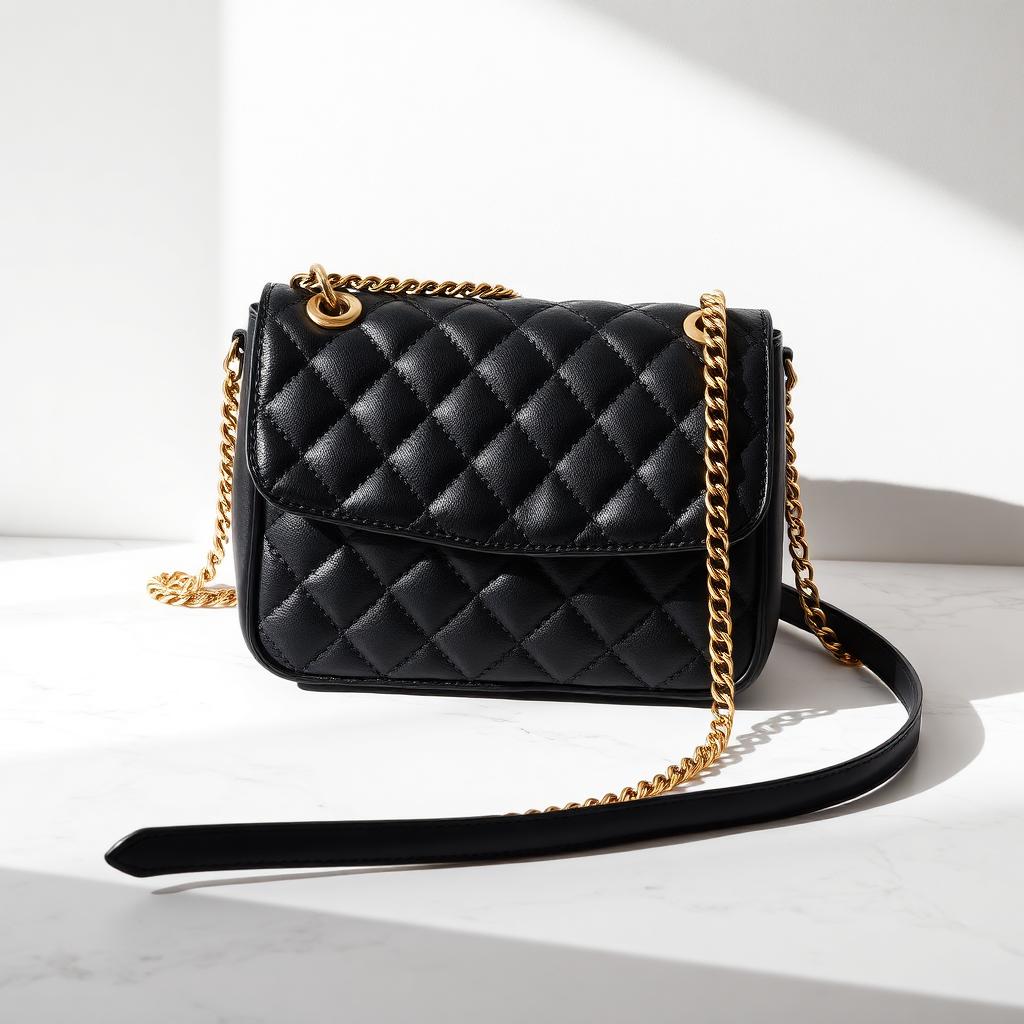 The Classic Flap — matelassé quilting and chain-and-leather strap.